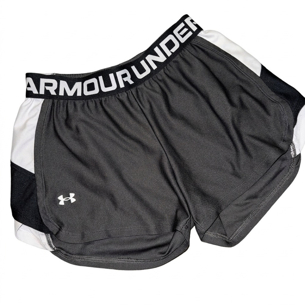 Under Armour Women's Play Up 3.0 Athletic Shorts - Black/White - Size XS